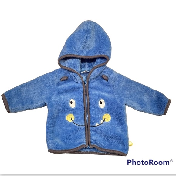 Tex baby zip up jacket size 3 months Preowned monster theme winter - Picture 1 of 4